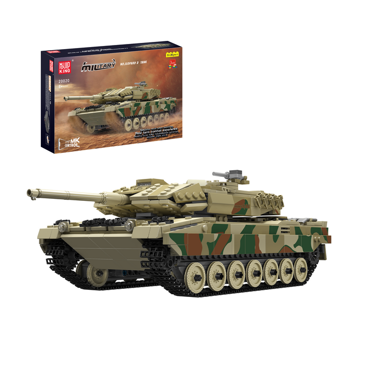 Mould King 20020S Kit de construction de réservoir télécommandé LEOPARD 2 | 1 100 pièces