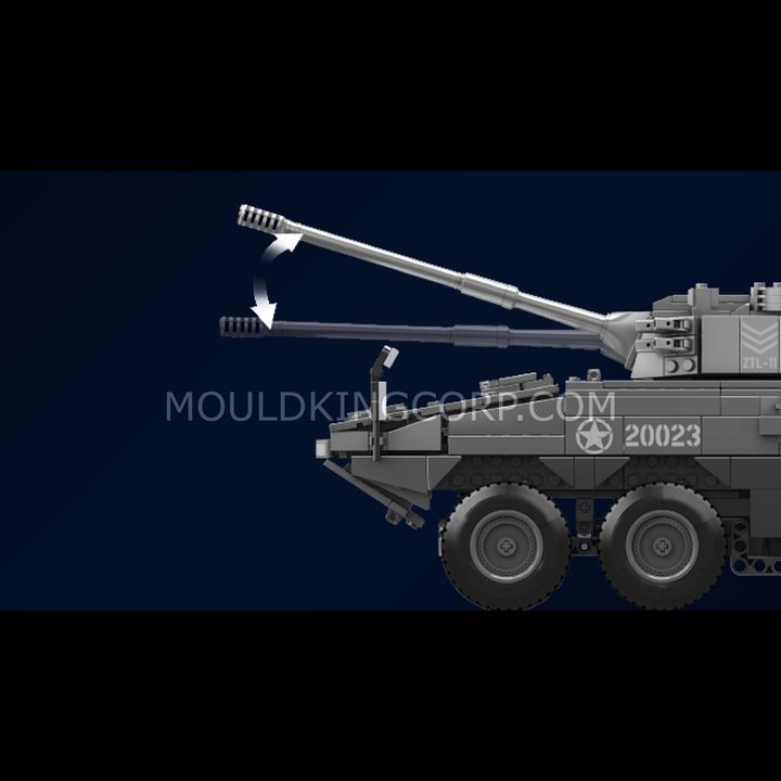 Mould King 20023 ZTL-11 Véhicule d'assaut à roues | 1 293 pièces