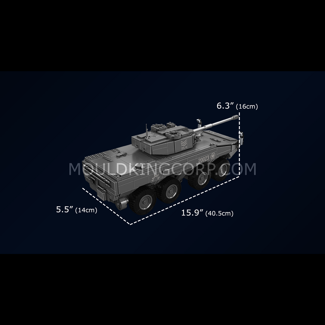 Mould King 20023 ZTL-11 Véhicule d'assaut à roues | 1 293 pièces
