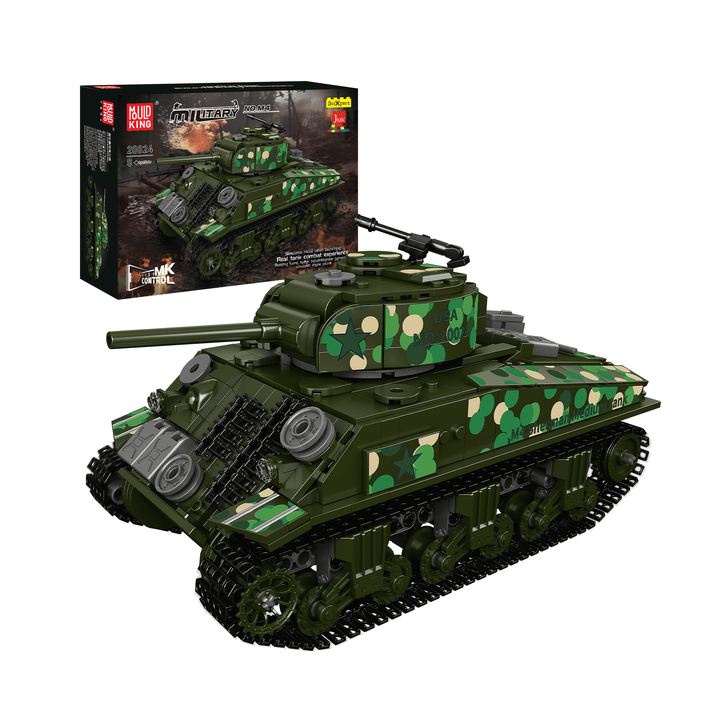 MOULD KING 20024 Kit de construction télécommandé pour char M4 Sherman | 950 pièces