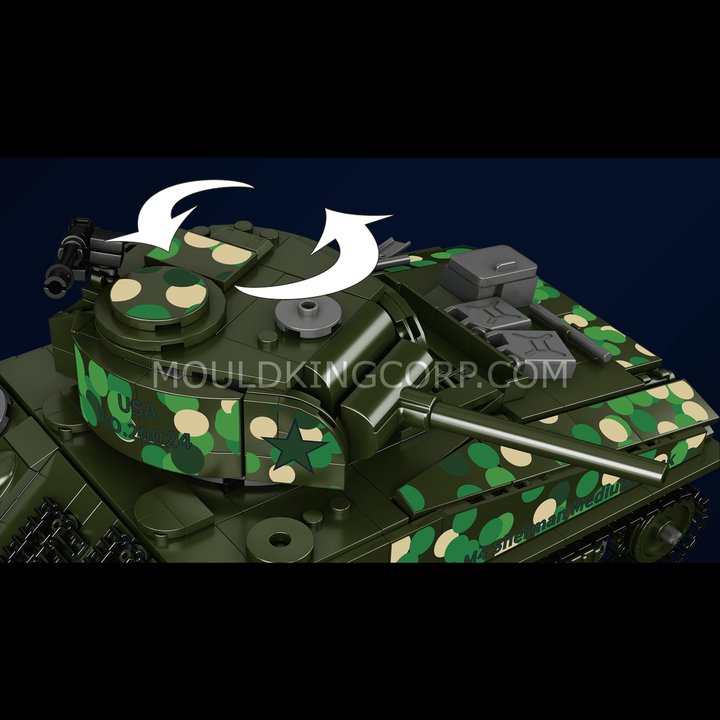 MOULD KING 20024 Kit de construction télécommandé pour char M4 Sherman | 950 pièces
