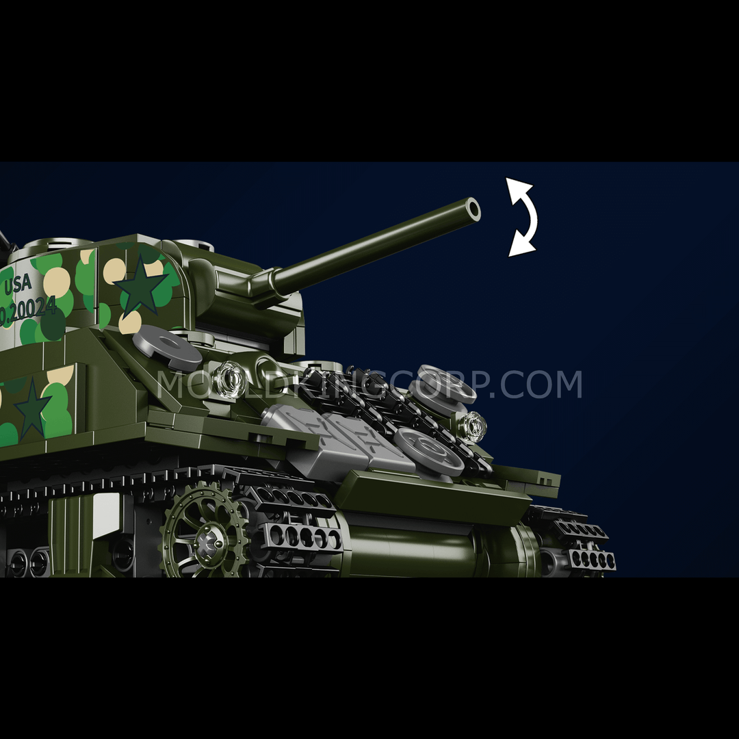 MOULD KING 20024 Kit de construction télécommandé pour char M4 Sherman | 950 pièces