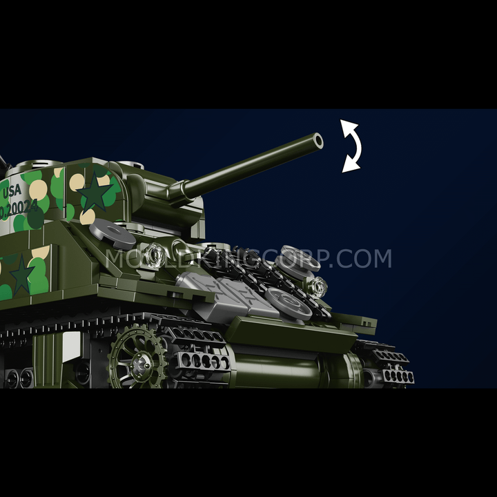 MOULD KING 20024 Kit de construction télécommandé pour char M4 Sherman | 950 pièces