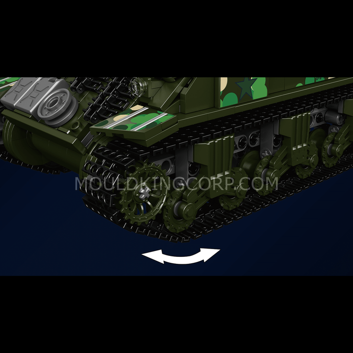 MOULD KING 20024 Kit de construction télécommandé pour char M4 Sherman | 950 pièces