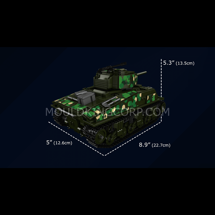 MOULD KING 20024 Kit de construction télécommandé pour char M4 Sherman | 950 pièces