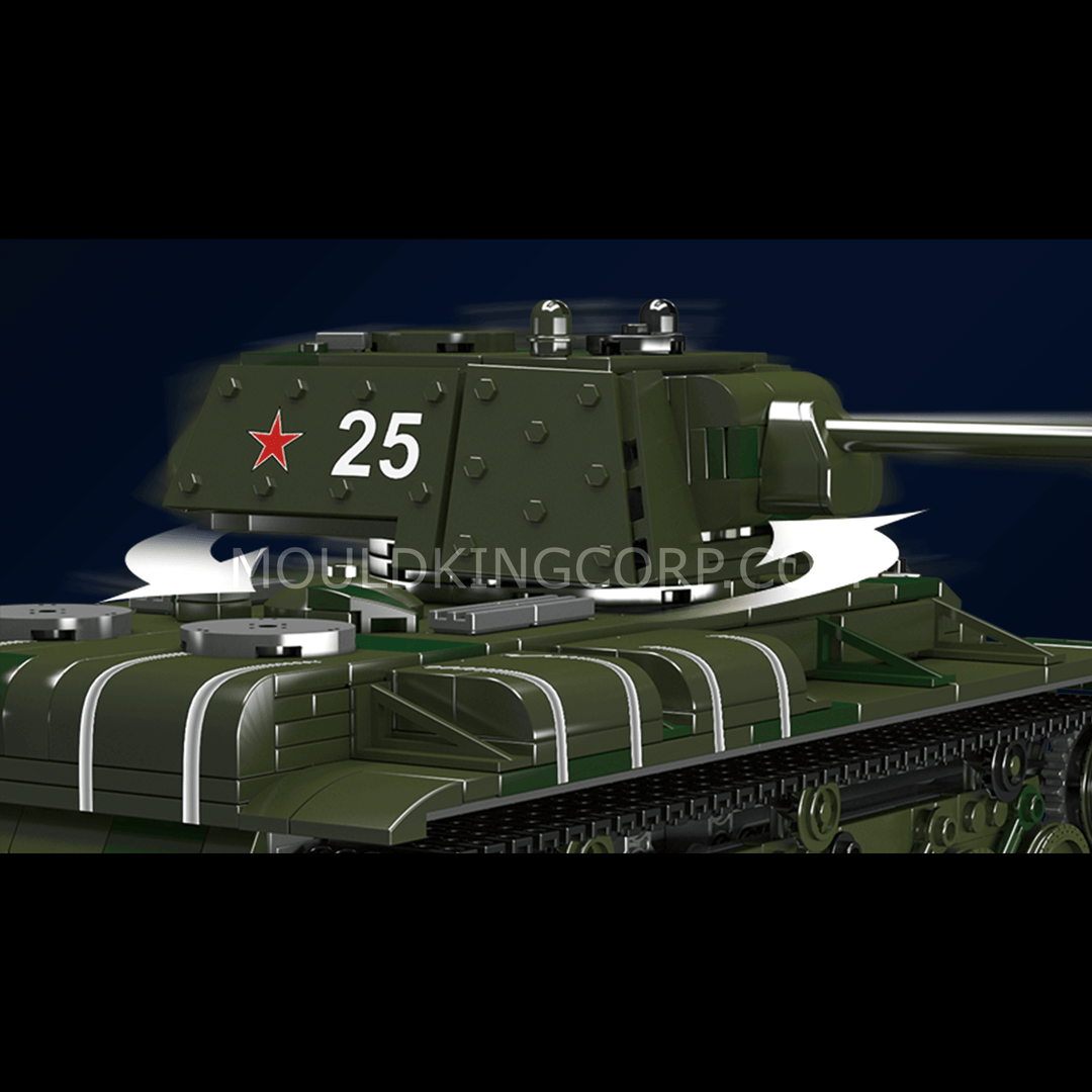 Ensemble de construction télécommandé MOULD KING 20025 KV-1 Tank | 924 pièces