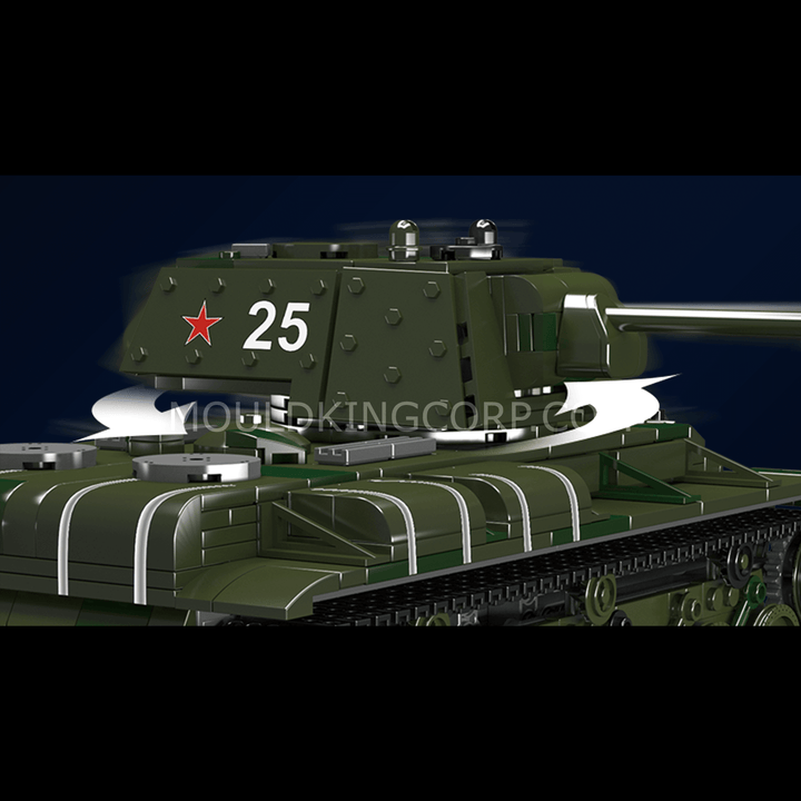 Ensemble de construction télécommandé MOULD KING 20025 KV-1 Tank | 924 pièces