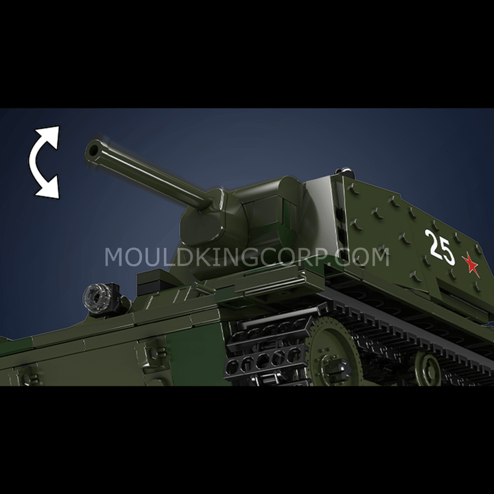 Ensemble de construction télécommandé MOULD KING 20025 KV-1 Tank | 924 pièces