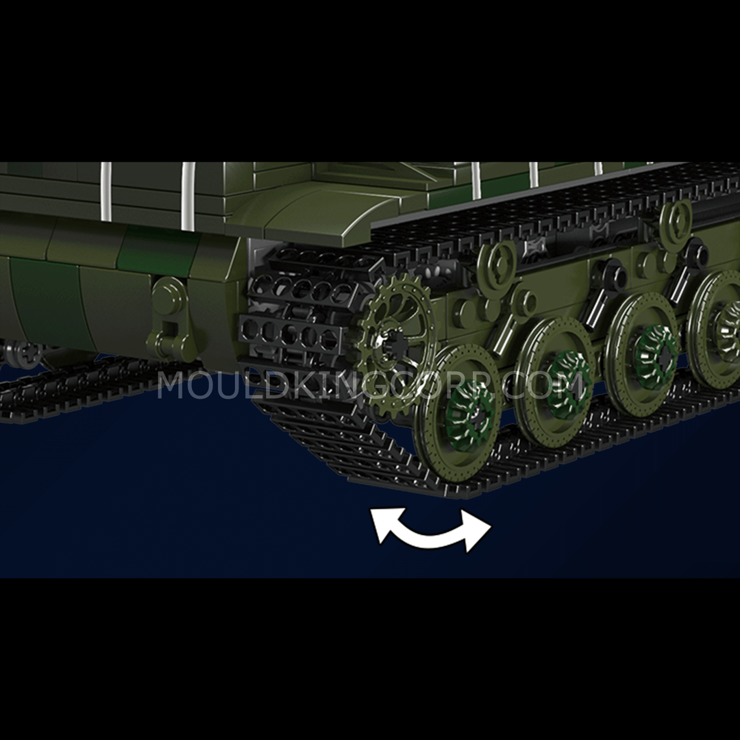 Ensemble de construction télécommandé MOULD KING 20025 KV-1 Tank | 924 pièces