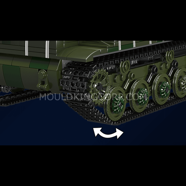 Ensemble de construction télécommandé MOULD KING 20025 KV-1 Tank | 924 pièces