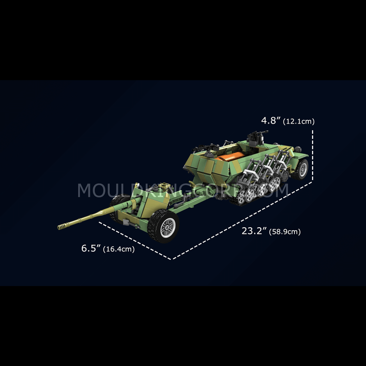 Mould King 20027 Sd.Kfz. 251 Kit de construction de semi-chenilles | 1 298 pièces