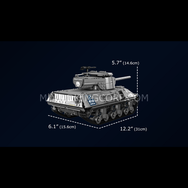 Mould King 20034 Kit de construction de char lourd Pershing | 1 057 pièces