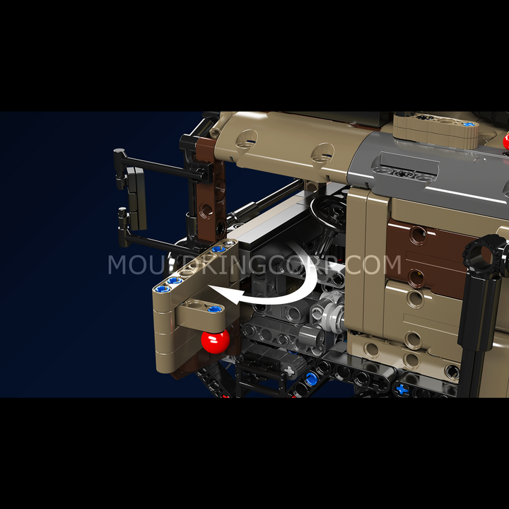 Mould King 20044/20045 Camion lance-missiles télécommandé 8x4, ensemble de construction militaire | 3 594 pièces