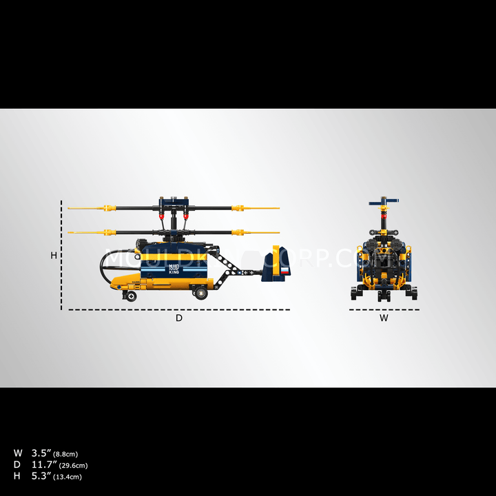 Mould King 24048 Coaxial Counter-rotating Helicopter Model Building Set | 274 Pcs
