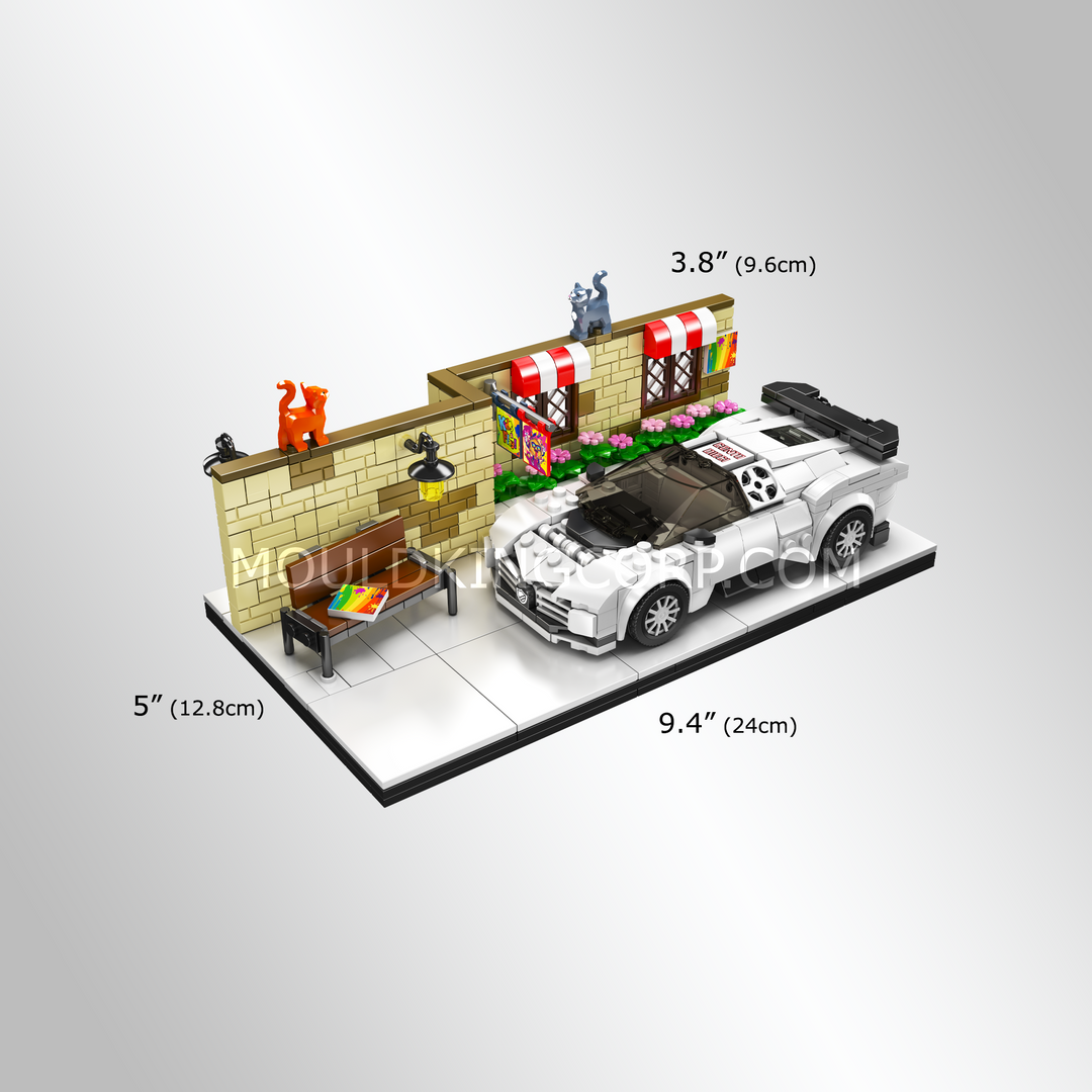Mould King 24065 Street-side Centodieci Super Sports Car Building Set | 588 Pcs