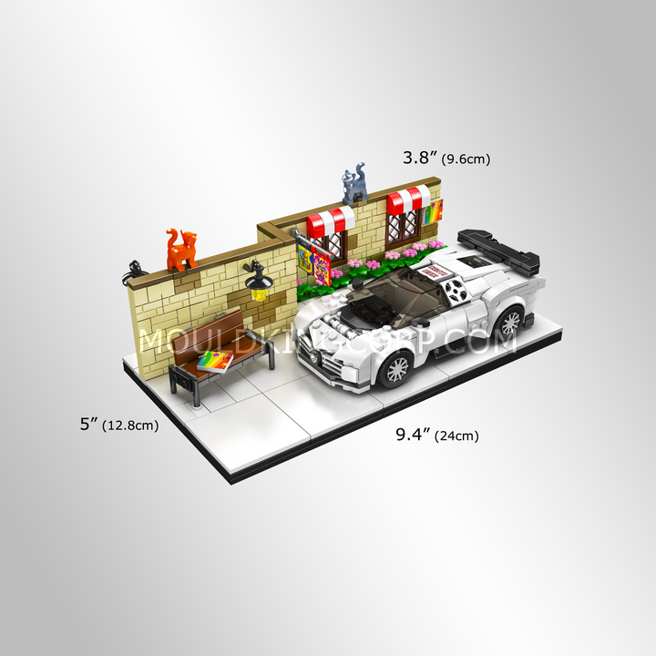 Mould King 24065 Street-side Centodieci Super Sports Car Building Set | 588 Pcs