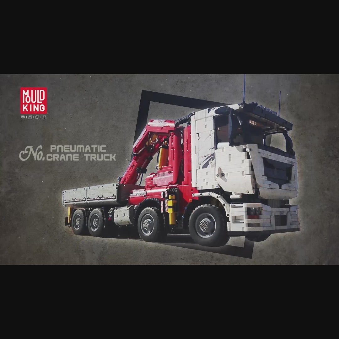 Camion grue pneumatique MOULD KING 19002, ensemble de construction télécommandé | 8 238 pièces