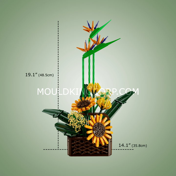 Matrijzenkoning 10024 Paradijsvogel Bloemen Boeket Bouwset | 1.608 PL
