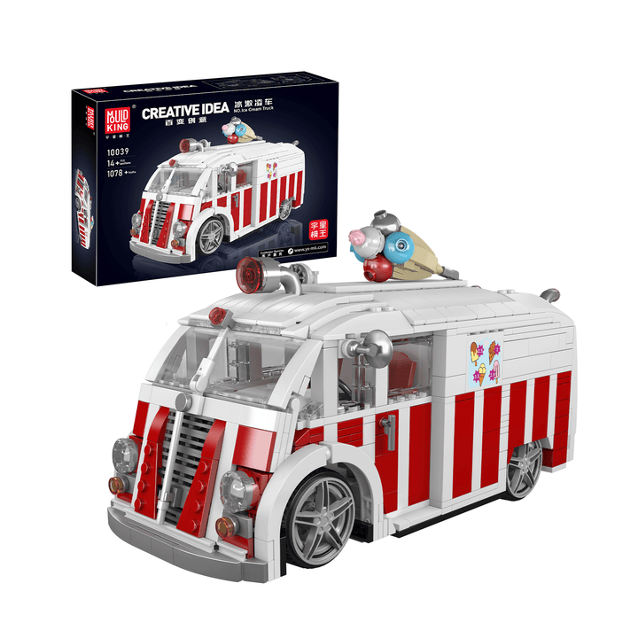 Mould King 10039 Ensemble de modèles de camion de crème glacée | 1 078 pièces