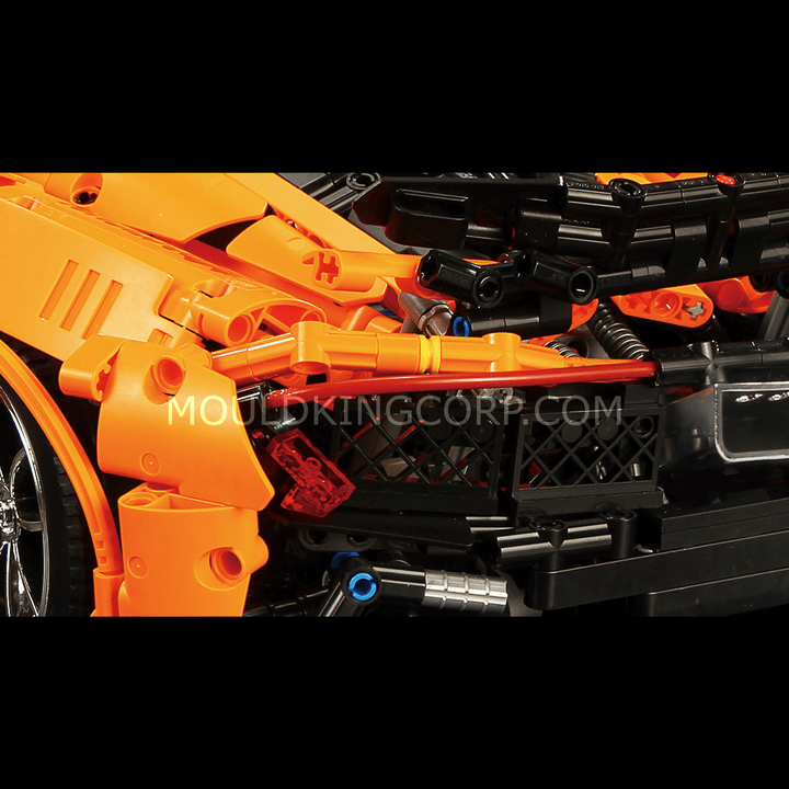 Mallenkoning 13090S P1 Volcano Gele Raceauto Afstandsbediening Bouwpakket | 3.228 PAKS