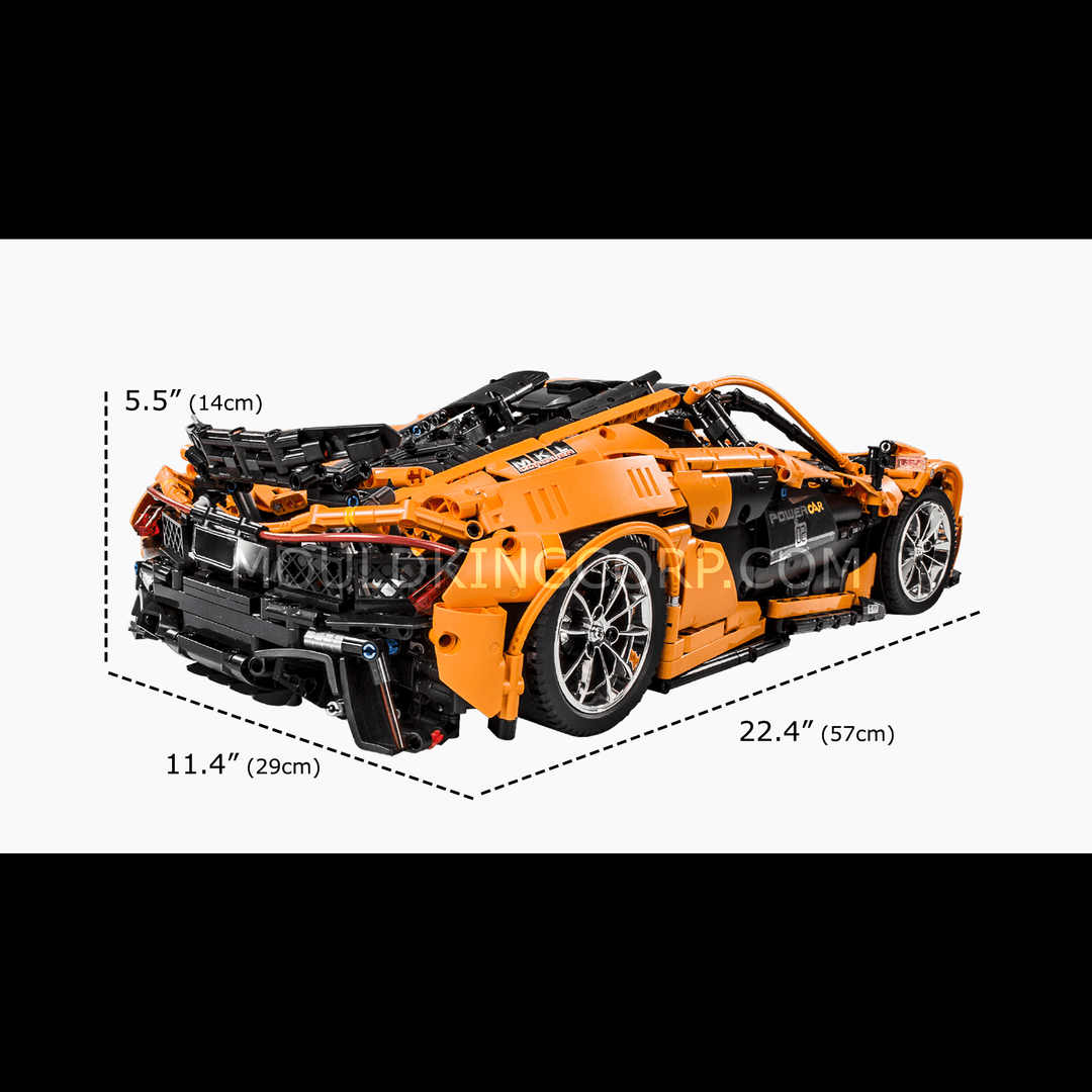 Mallenkoning 13090S P1 Volcano Gele Raceauto Afstandsbediening Bouwpakket | 3.228 PAKS