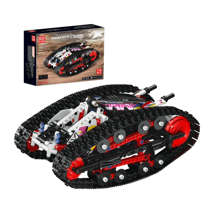 Mould King 13154 Jeu de construction de voiture de course à chenilles contrôlée par application | 836 pièces