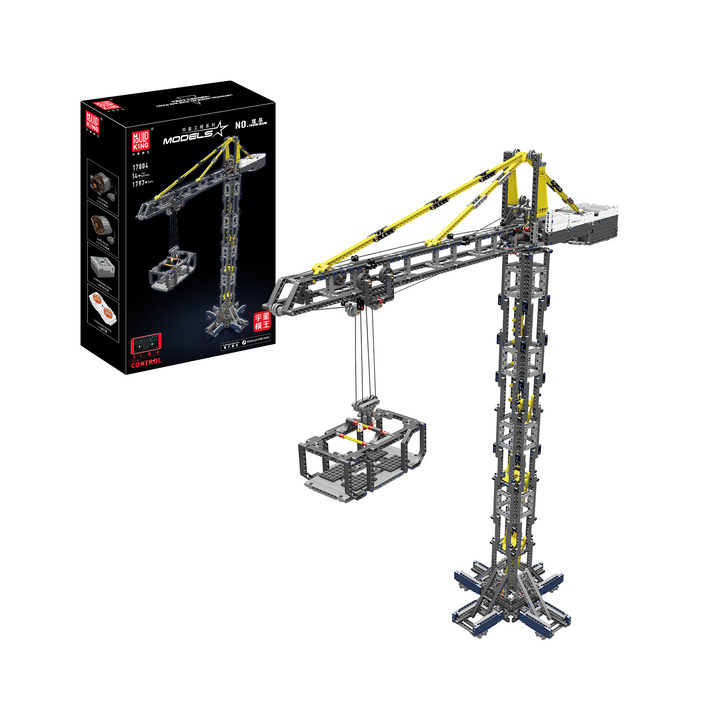 Mallenkoning 17004 Torenkraan Afstandsbediening Bouwset | 1.797 PCS