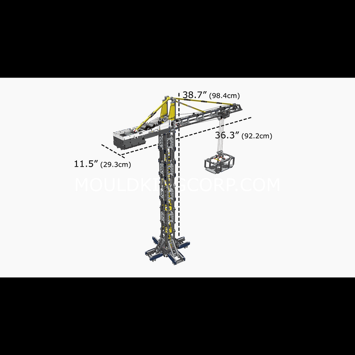 Mallenkoning 17004 Torenkraan Afstandsbediening Bouwset | 1.797 PCS
