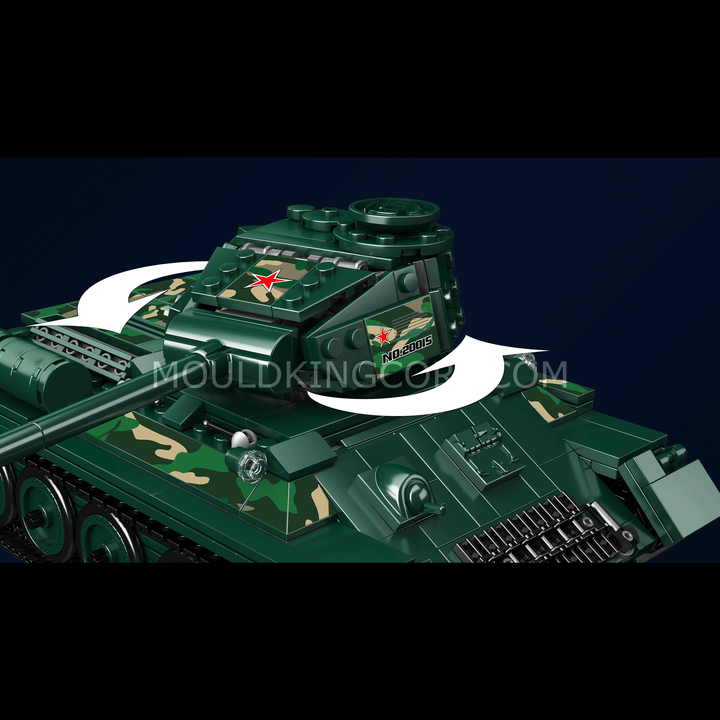 Mould King 20015 Kit de construction de maquettes de chars soviétiques T-34 | 800 pièces