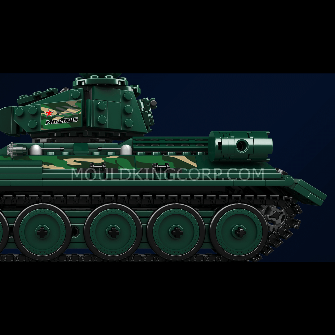 Mould King 20015 Kit de construction de maquettes de chars soviétiques T-34 | 800 pièces