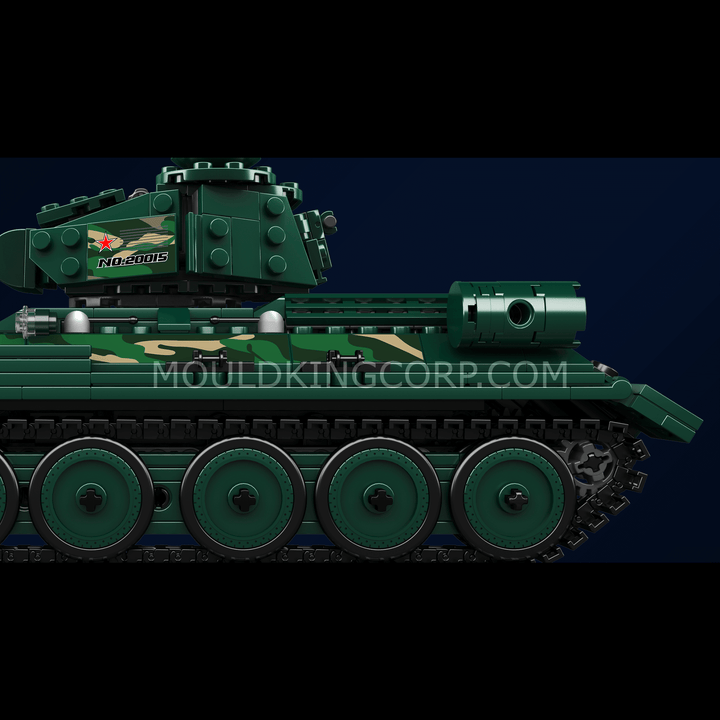 Mould King 20015 Kit de construction de maquettes de chars soviétiques T-34 | 800 pièces