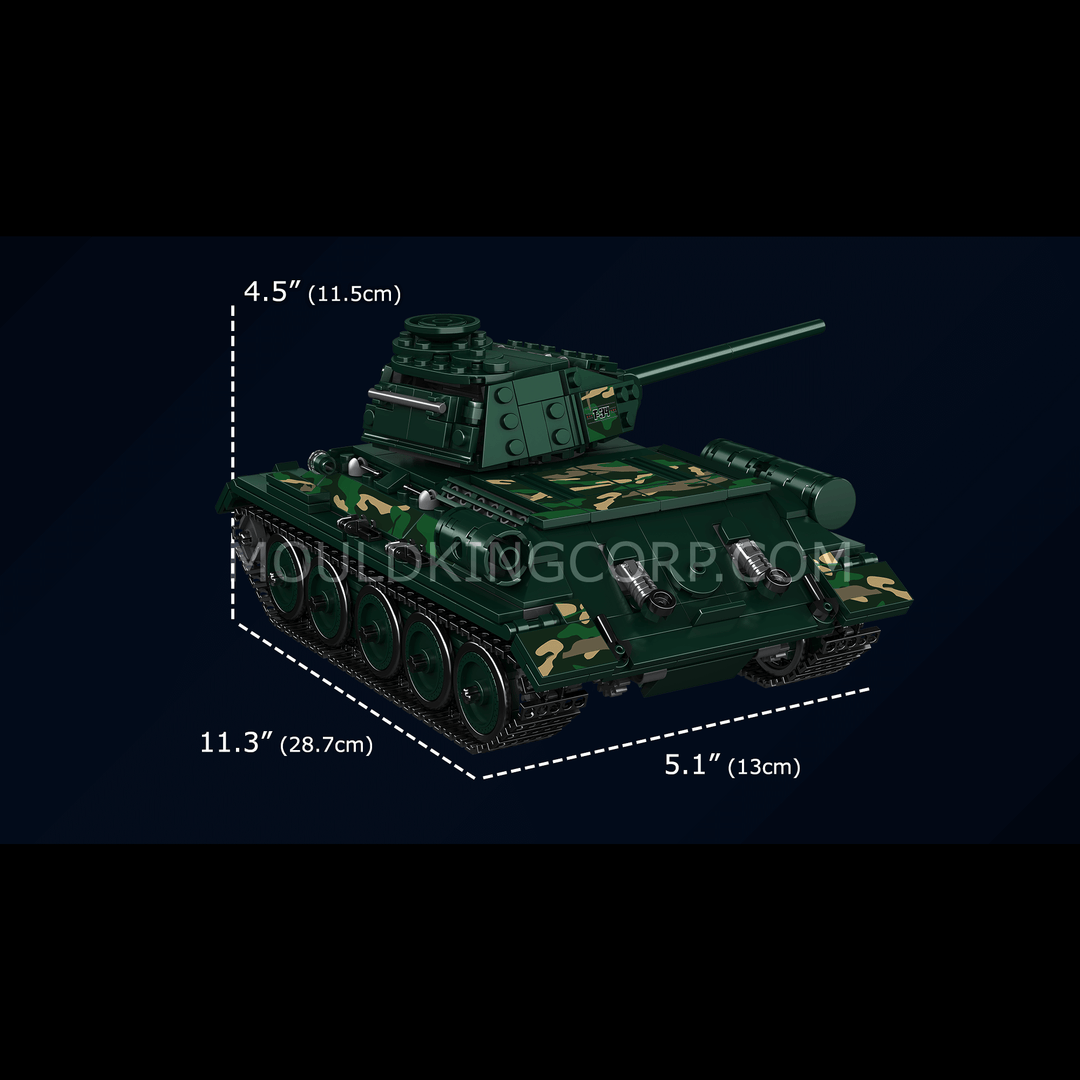 Mould King 20015 Kit de construction de maquettes de chars soviétiques T-34 | 800 pièces