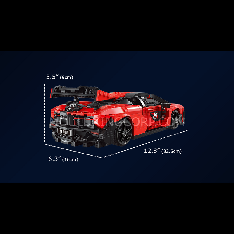 MOULD KING 10007 Creatieve Senna GTR Sportwagen Bouwset | 1.182 PL