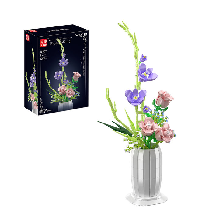 Mould King 10009 Wunscherfüllender Rosenblumenstrauß Bausatz | 1.203 Teile