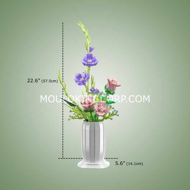Mould King 10009 Wunscherfüllender Rosenblumenstrauß Bausatz | 1.203 Teile