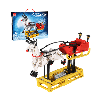 Mould King 10010 Motorised Santa Sleigh & Reindeer Building Set | 788 PCS