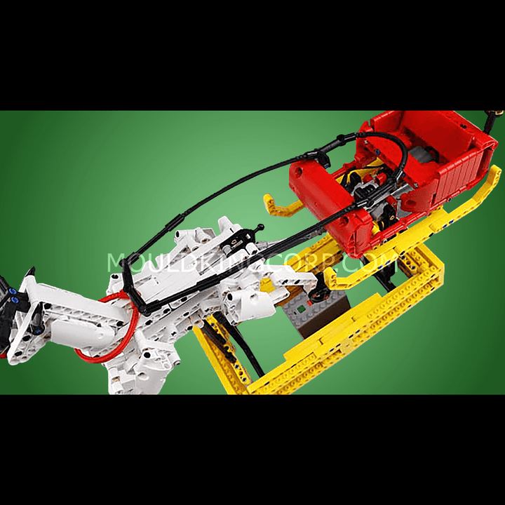 Mould King 10010 Motorisierter Weihnachtsmannschlitten und Rentier-Bausatz | 788 Teile