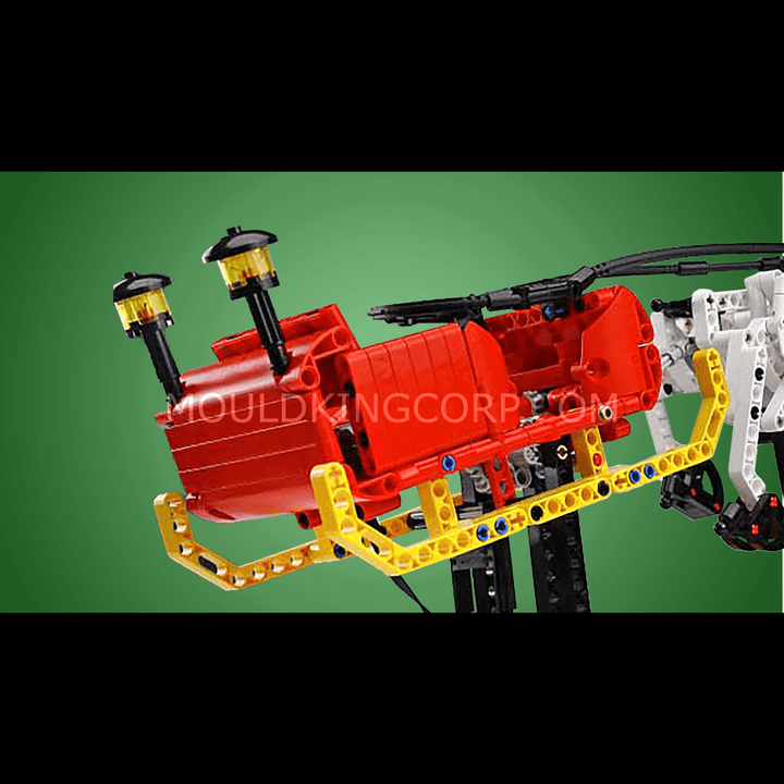 Mould King 10010 Motorisierter Weihnachtsmannschlitten und Rentier-Bausatz | 788 Teile