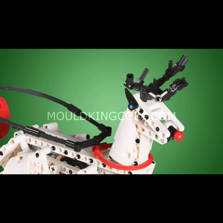 Mould King 10010 Motorisierter Weihnachtsmannschlitten und Rentier-Bausatz | 788 Teile