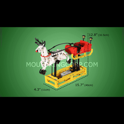 Mould King 10010 Motorised Santa Sleigh & Reindeer Building Set | 788 PCS