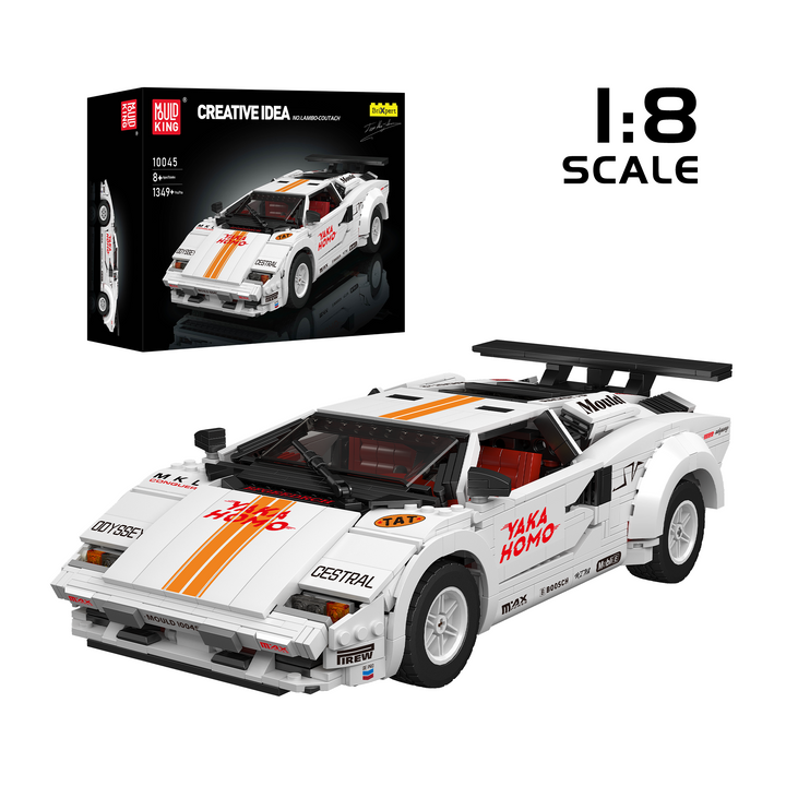 MOULD KING 10045 80S Italian Bull Coutach Sports Car Building Set | 1,495 PCS