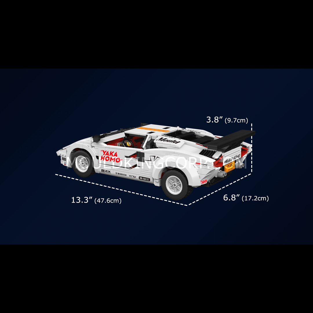 MOULD KING 10045 80S Italian Bull Coutach Sports Car Building Set | 1,495 PCS