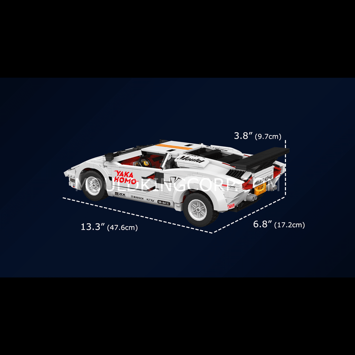MOULD KING 10045 80S Italian Bull Coutach Sports Car Building Set | 1,495 PCS