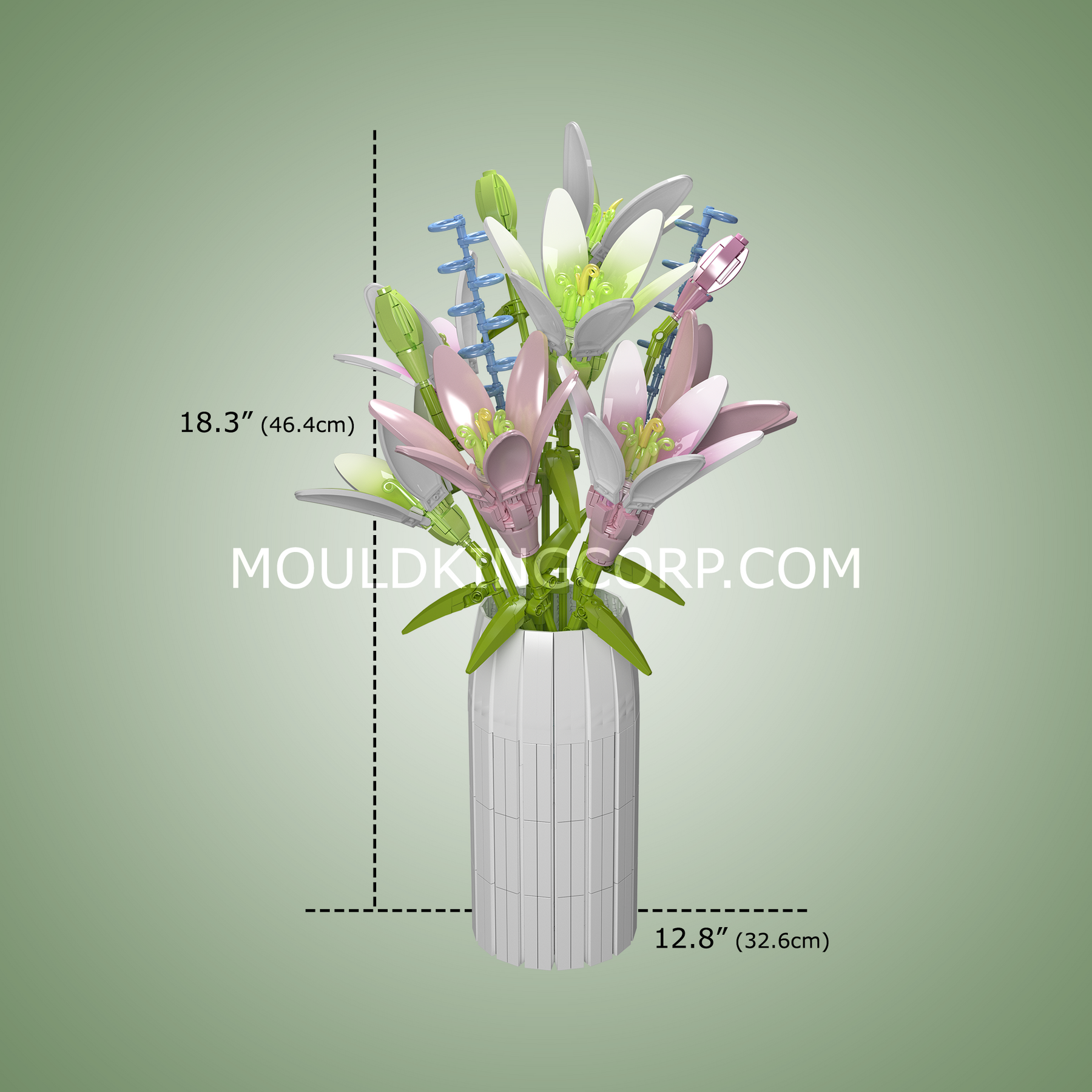 Kit De Construction Mould King 10057 - Lys Dans Un Vase, 1000+ Pièces, Pour Adultes Et Ados