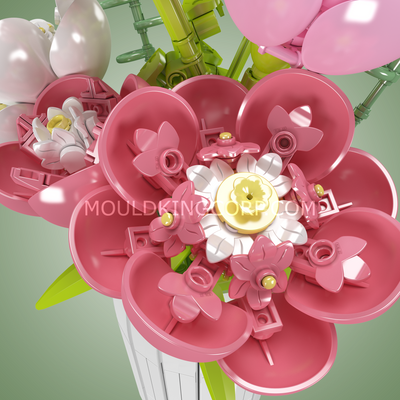Mould King 10059 Peony Flowers Bouquet Building Set | 866 PCS