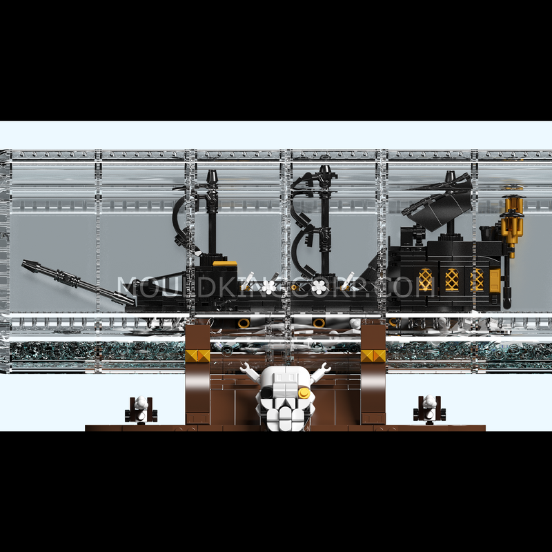 Mould King 10065 Black Pirates Ship-In-a-Bottle Building Set | 2,206 PCS