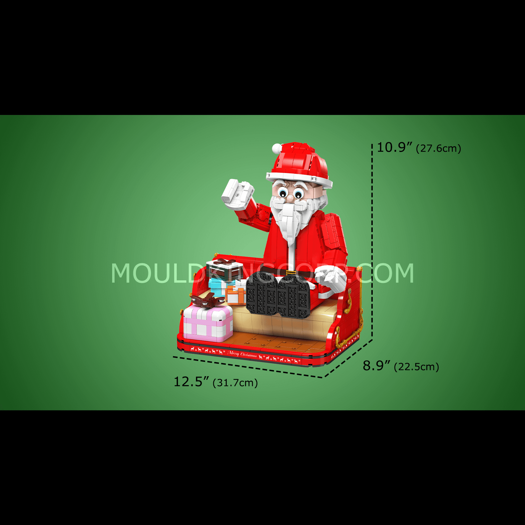 Santa's Workshop 15in Bass Fishing Claus Figurine Resin