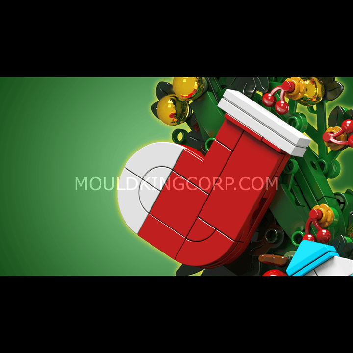 Mould King 10073 Weihnachts-Eukalyptuskranz-Bausatz | 1.002 Teile