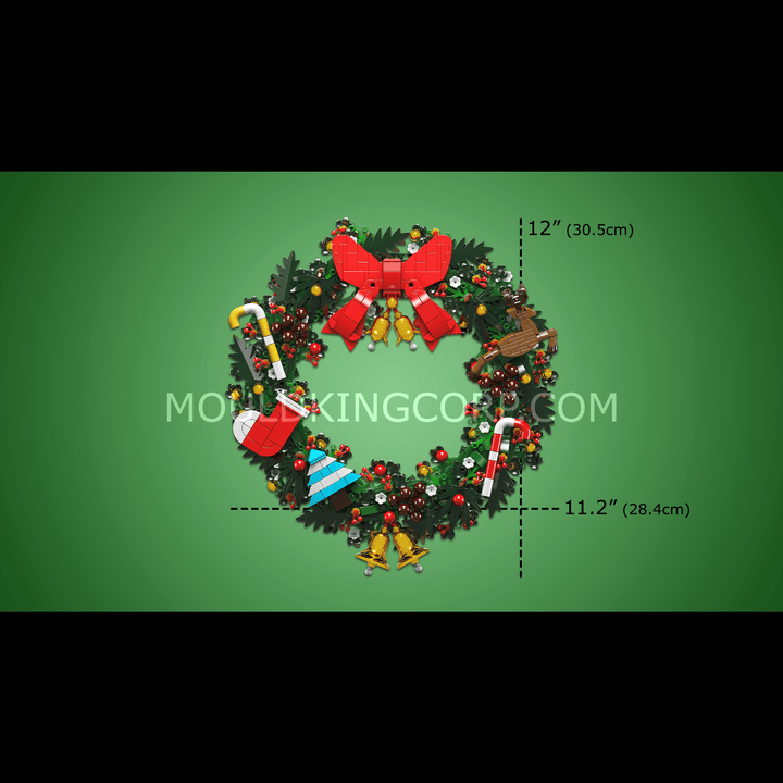 Mould King 10073 Weihnachts-Eukalyptuskranz-Bausatz | 1.002 Teile