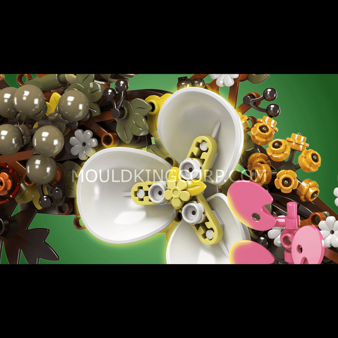 Mould King 10074 Weihnachts-Bausatz mit getrockneten Blumen | 1.038 Teile